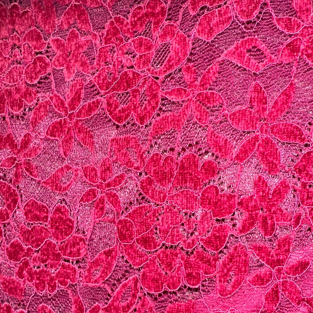 Steve Madden Fuchsia Lace Long Sleeve Dress - Picture 5 of 8